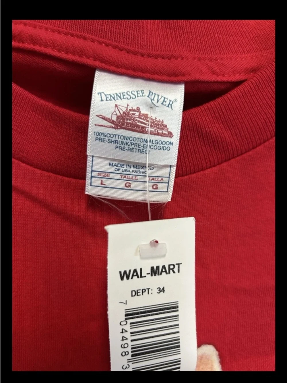 Vintage Patriotic Cat T- Shirt Size Large Red Double Stitch Unused Stock NWT